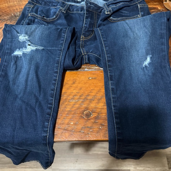 AE Skinny Stretch Dark Wash Jeans - Picture 6 of 8